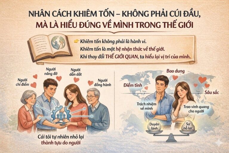 Nhân Cách Khiêm Tốn – Không Phải Cúi Đầu, Mà Là Hiểu Đúng Về Mình Trong Thế Giới