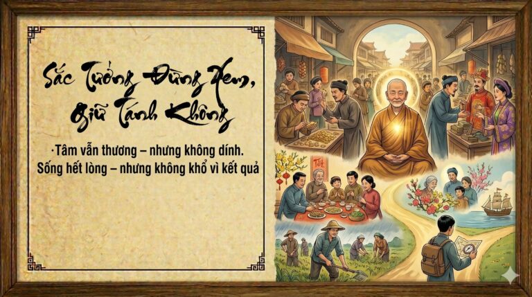 Sắc Tướng Đừng Xem, Giữ Tánh Không