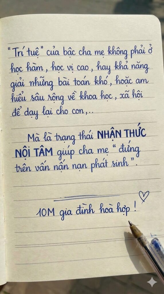 Trí Tuệ – Đứng Trên Vấn Nạn Phát Sinh: Cảnh Giới Cao Nhất Của Người Làm Cha Mẹ 