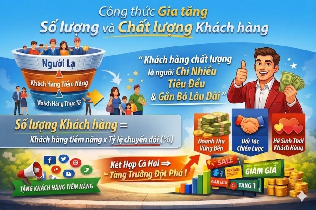 Công Thức Gia Tăng Số Lượng Và Chất Lượng Khách Hàng