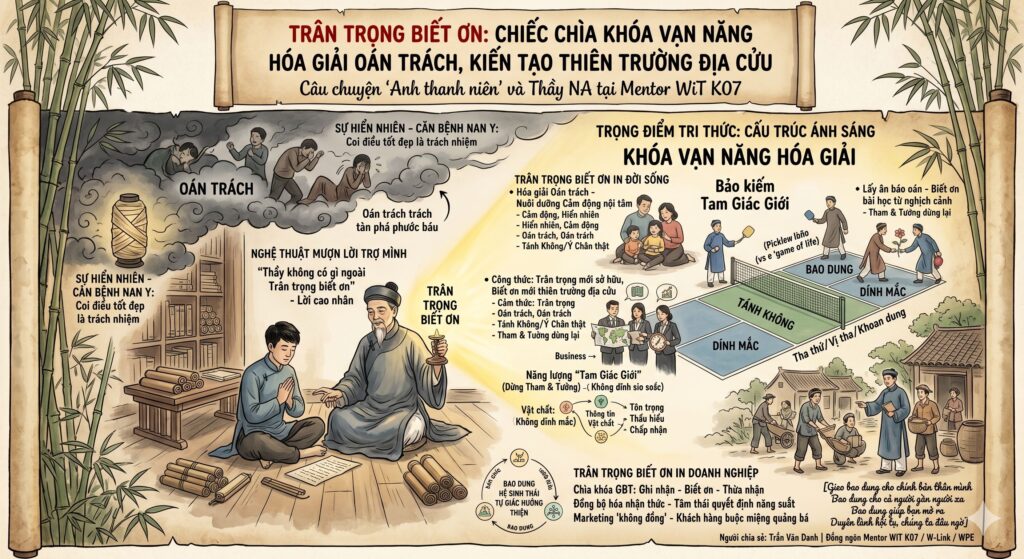 Trân Trọng Biết Ơn Chiếc Chìa Khóa Vạn Năng Hóa Giải Oán Trách Kiến Tạo Thiên Trường Địa Cửu
