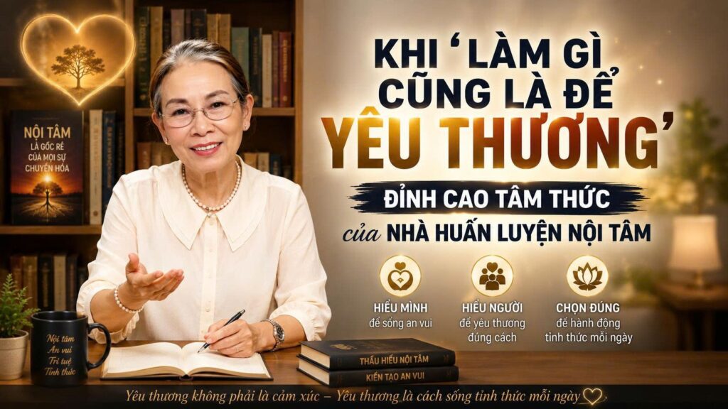 Khi Làm Gì Cũng Là Để Yêu Thương – Đỉnh Cao Tâm thức Của Nhà Huấn Luyện Nội Tâm