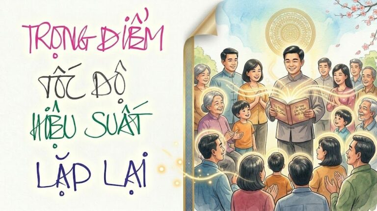 Nói Và Làm Cần Chú Ý Bốn Điều Trọng Điểm – Tốc Độ – Hiệu Suất- Lặp Lại