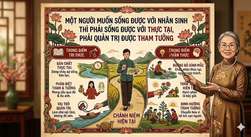 Một Người Muốn Sống Được Với Nhân Sinh Thì Phải Sống Được Với Thực Tại Phải Quản Trị Được Tham Tưởng
