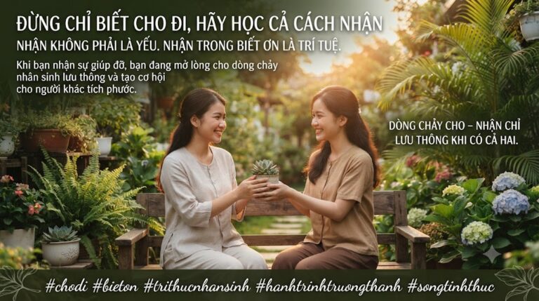 Đừng Chỉ Biết Cho Đi, Hãy Học Cả Cách Nhận