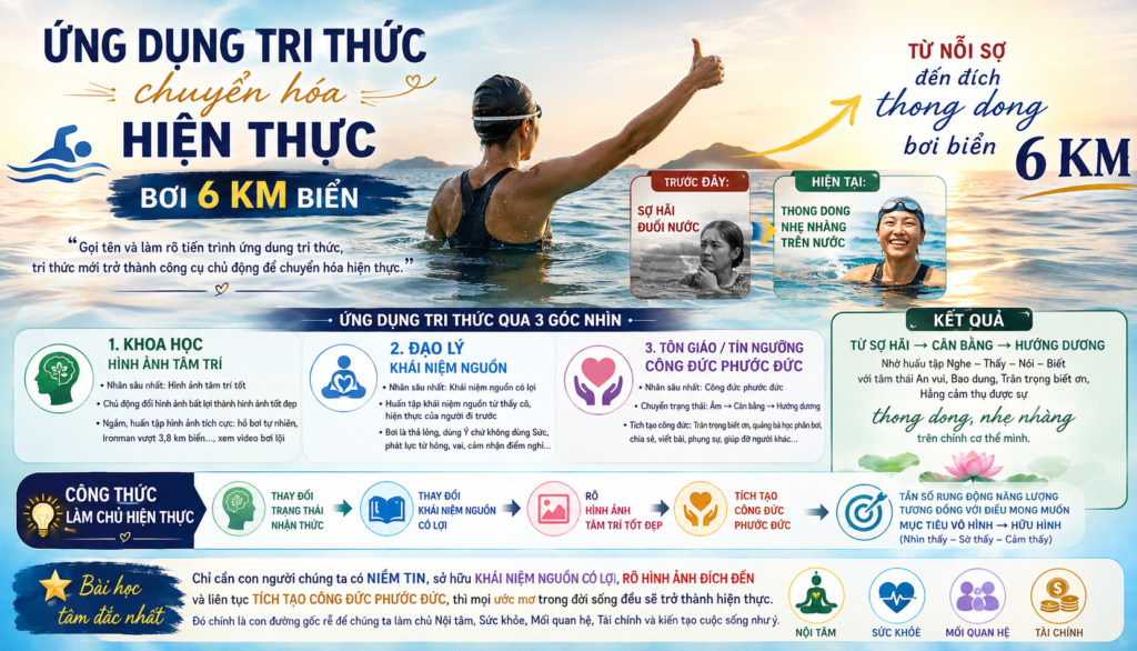 Từ Bài Học “Ứng Dụng Tri Thức” Đến Hành Trình Chuyển Hóa Hiện Thực Bơi 6 Km Biển
